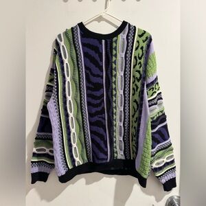 Coogi Style 3D Knit Sweater Chunky Biggie Cosby Oversize Men’s Size Medium